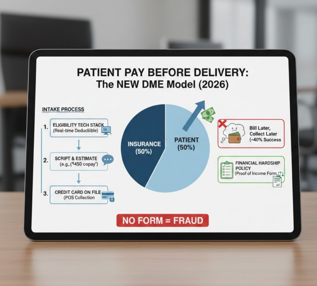Infographic showing the 40% success rate of post-delivery collection vs POS collections

