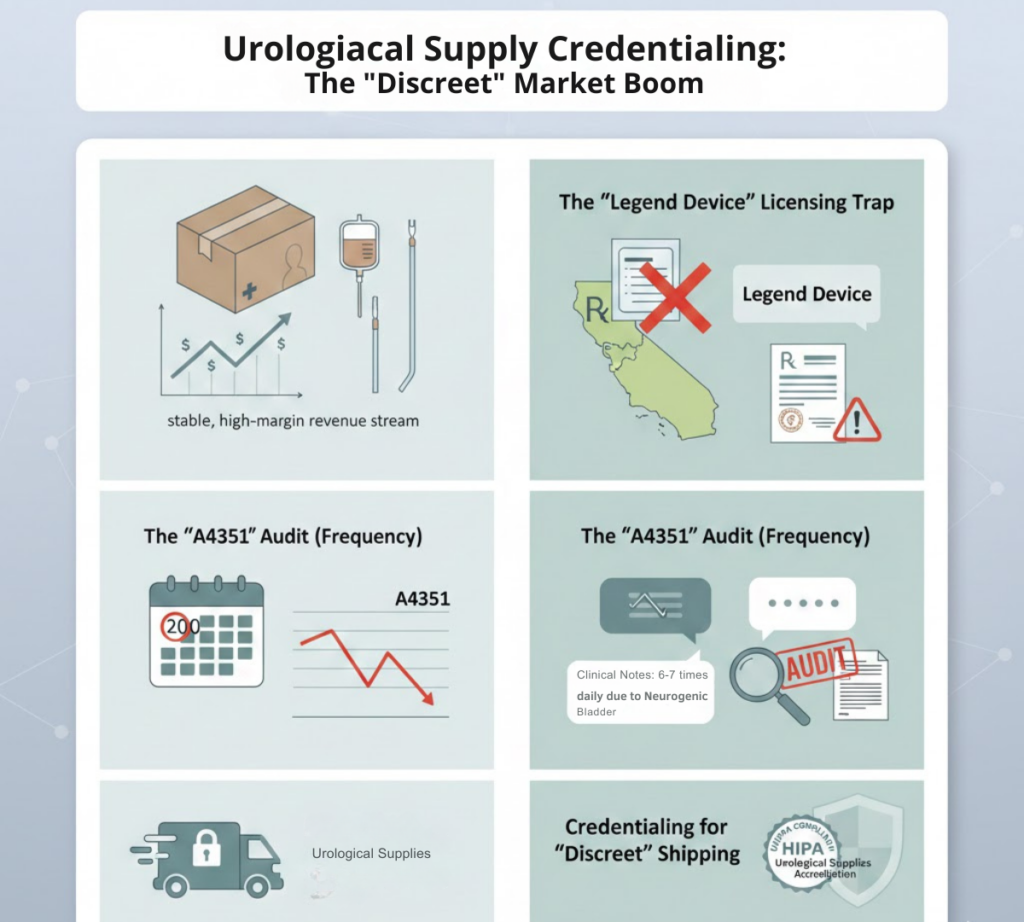 Diagram illustrating the licensing requirements for Legend Devices vs standard DME

